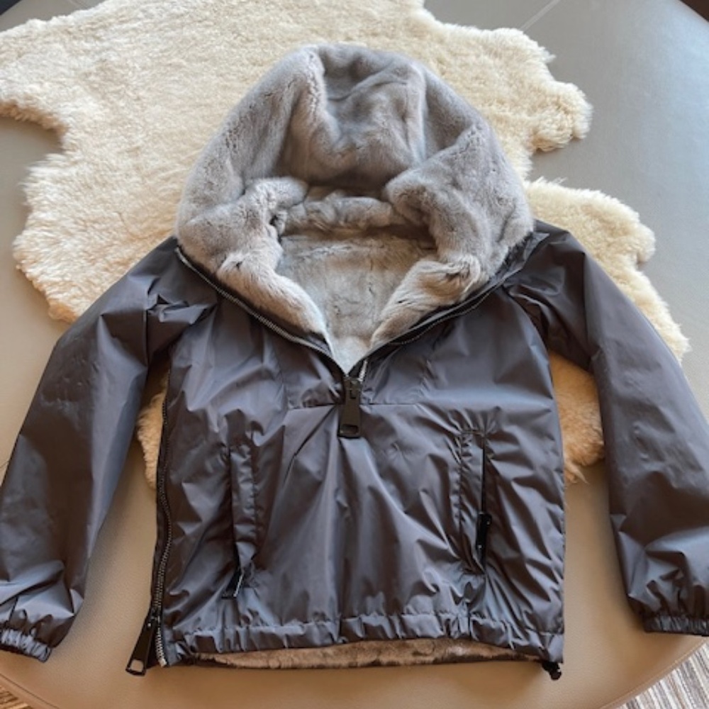 Mink jacket with hoodie by Authier